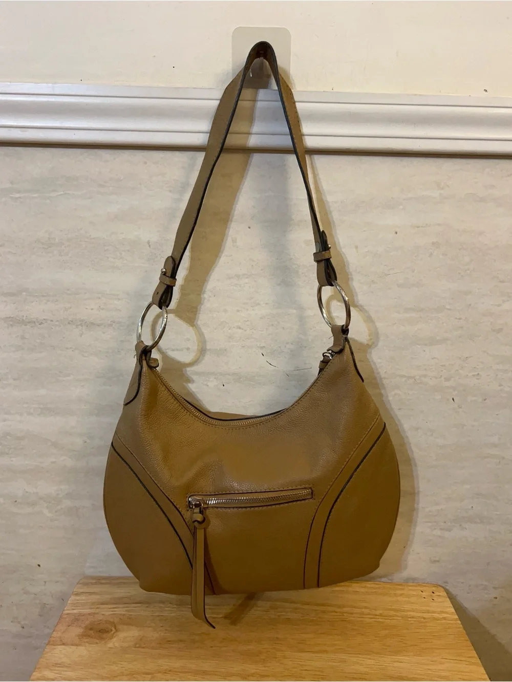 Tahari Pebbled leather hobo-style shoulder bag